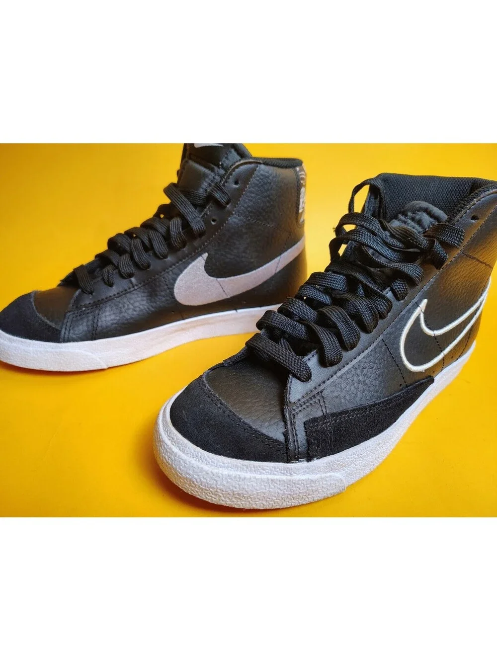 Nike Blazer Mid 77 SE Playful Fonts Black White GS 6.5Y Women 8 Shoes DJ0265-001